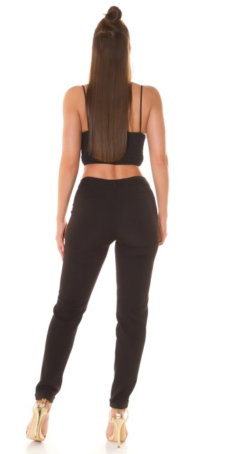 Musthave Crop Top with ruffled band Black